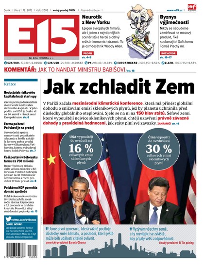 E-magazín E15 1.12.2015 - Czech Media Invest