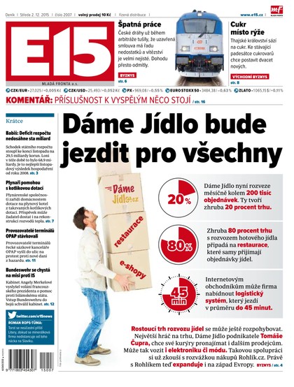 E-magazín E15 2.12.2015 - Czech Media Invest