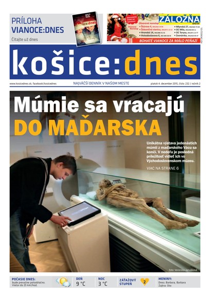 E-magazín košice:dnes 4.12.2015 - KRATKY GLOBAL: PUBLISHING, družstvo