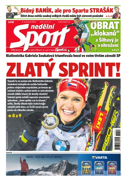 E-magazín Nedělní Sport - 6.12.2015 - CZECH NEWS CENTER a. s.