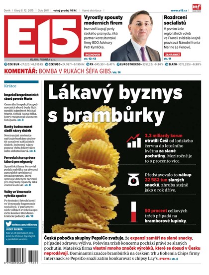 E-magazín E15 8.12.2015 - Czech Media Invest