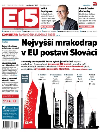 E-magazín E15 11.12.2015 - Czech Media Invest