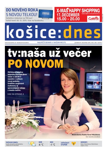 E-magazín košice:dnes 14.12.2015 - KRATKY GLOBAL: PUBLISHING, družstvo