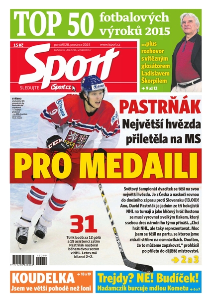 E-magazín Sport - 28.12.2015 - CZECH NEWS CENTER a. s.
