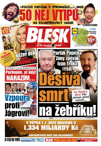 E-magazín Blesk - 31.12.2015 - CZECH NEWS CENTER a. s.