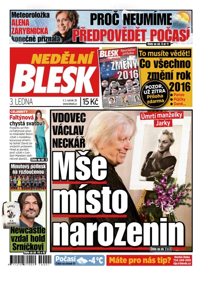 E-magazín Nedělní Blesk - 3.1.2016 - CZECH NEWS CENTER a. s.