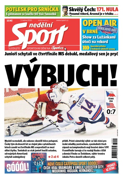 E-magazín Nedělní Sport - 3.1.2016 - CZECH NEWS CENTER a. s.