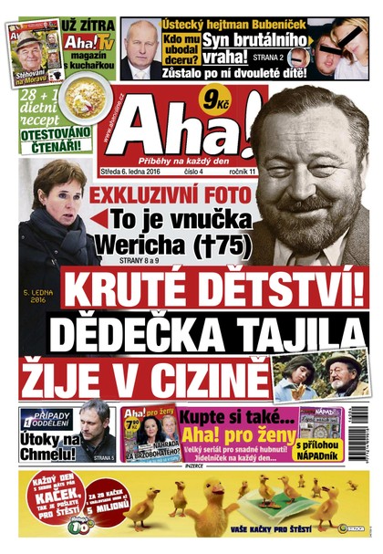 E-magazín AHA! - 6.1.2016 - CZECH NEWS CENTER a. s.