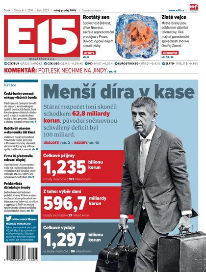 E-magazín E15 6.1.2016 - Czech Media Invest