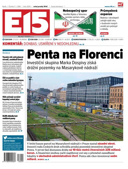 E-magazín E15 7.1.2016 - Czech Media Invest