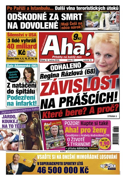 E-magazín AHA! - 15.1.2016 - CZECH NEWS CENTER a. s.