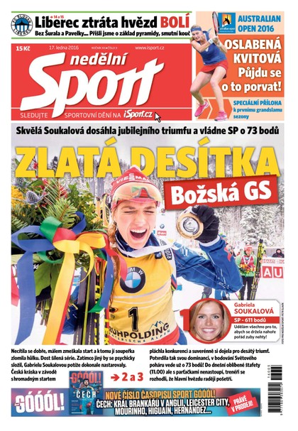 E-magazín Nedělní Sport - 17.1.2016 - CZECH NEWS CENTER a. s.