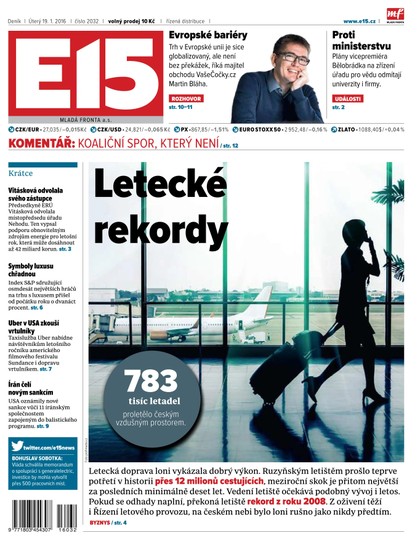 E-magazín E15 19.1.2016 - Czech Media Invest