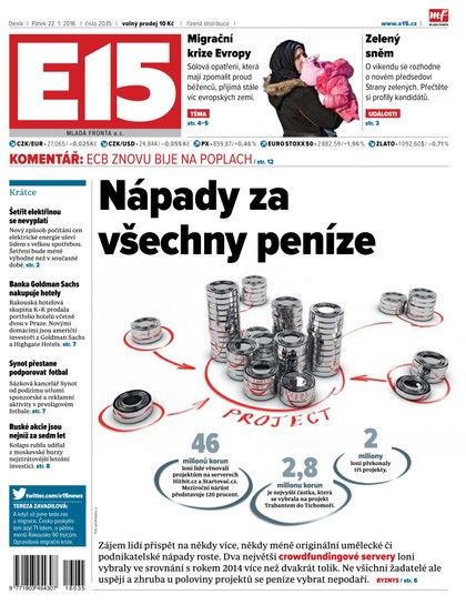 E-magazín E15 22.1.2016 - Czech Media Invest