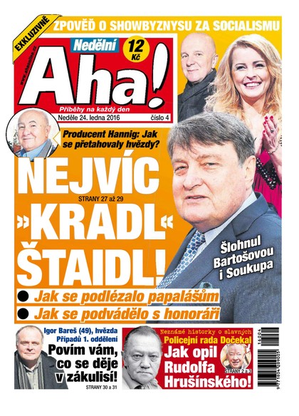 E-magazín Nedělní AHA! - 24.1.2016 - CZECH NEWS CENTER a. s.