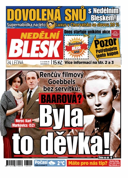 E-magazín Nedělní Blesk - 24.1.2016 - CZECH NEWS CENTER a. s.