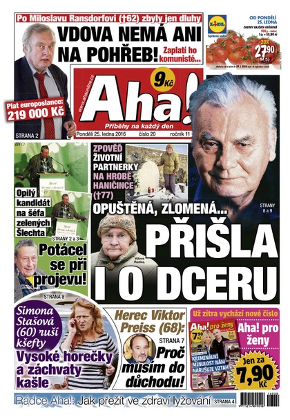 E-magazín AHA! - 25.1.2016 - CZECH NEWS CENTER a. s.