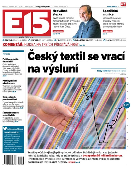 E-magazín E15 25.1.2016 - Czech Media Invest