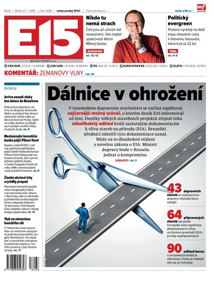 E-magazín E15 27.1.2016 - Czech Media Invest