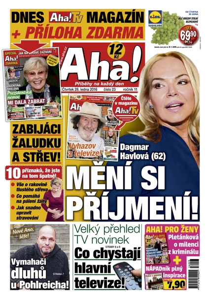 E-magazín AHA! - 28.1.2016 - CZECH NEWS CENTER a. s.