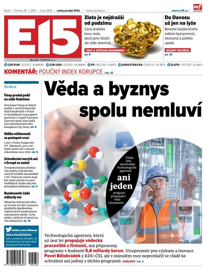 E-magazín E15 28.1.2016 - Czech Media Invest