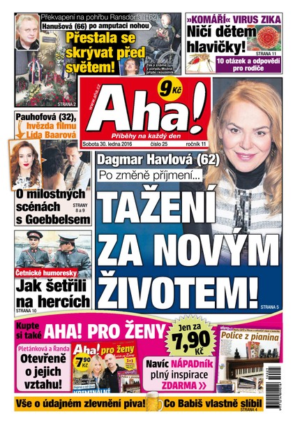 E-magazín AHA! - 30.1.2016 - CZECH NEWS CENTER a. s.