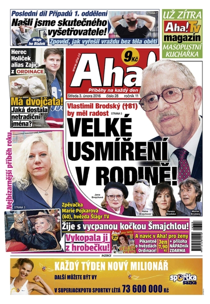 E-magazín AHA! - 3.2.2016 - CZECH NEWS CENTER a. s.