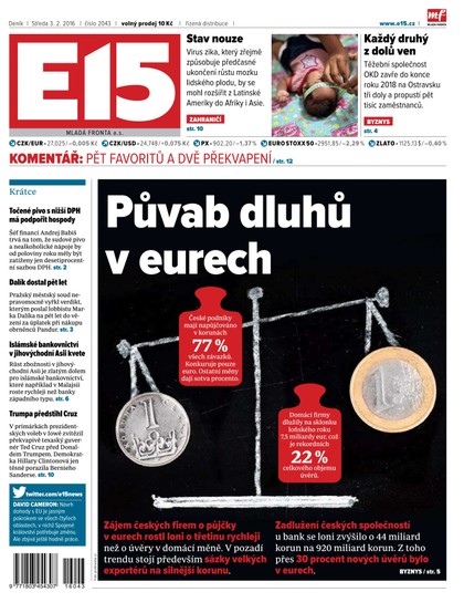 E-magazín E15 3.2.2016 - Czech Media Invest