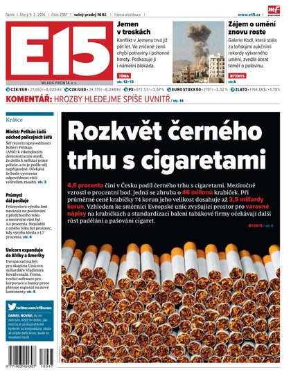 E-magazín E15 9.2.2016 - Czech Media Invest