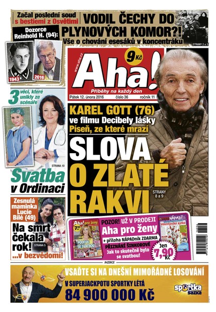 E-magazín AHA! - 12.2.2016 - CZECH NEWS CENTER a. s.