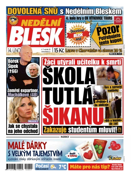 E-magazín Nedělní Blesk - 14.2.2016 - CZECH NEWS CENTER a. s.
