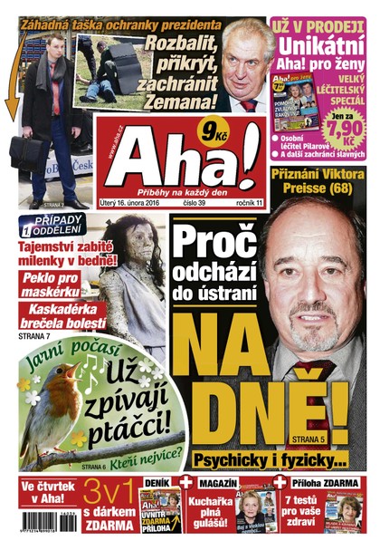 E-magazín AHA! - 16.2.2016 - CZECH NEWS CENTER a. s.