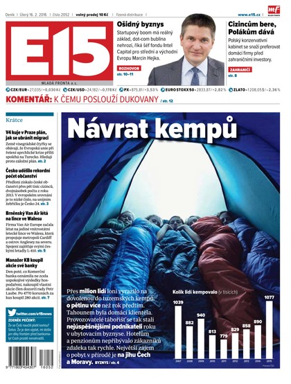 E-magazín E15 16.2.2016 - Czech Media Invest