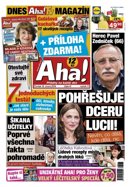 E-magazín AHA! - 18.2.2016 - CZECH NEWS CENTER a. s.