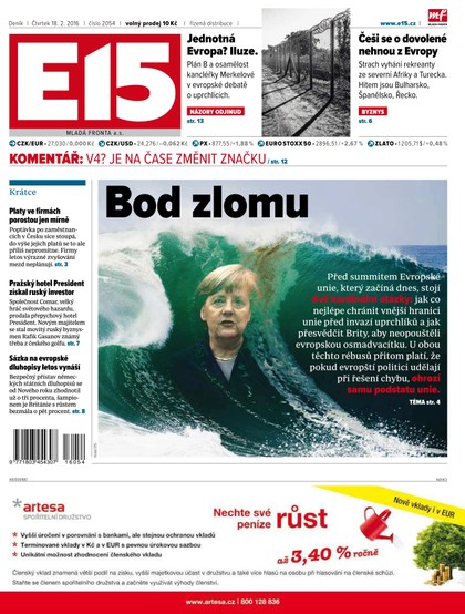 E-magazín E15 18.2.2016 - Czech Media Invest