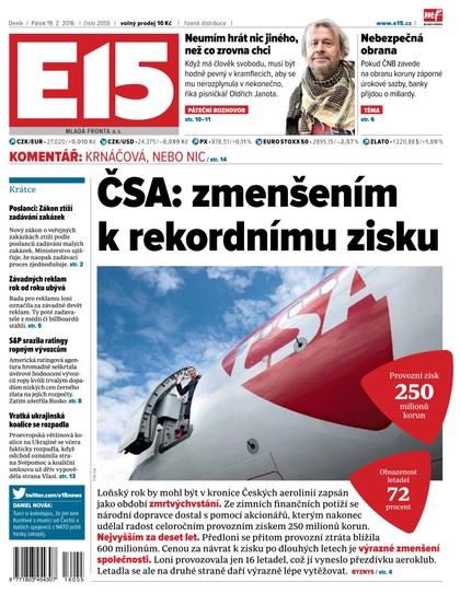 E-magazín E15 19.2.2016 - Czech Media Invest