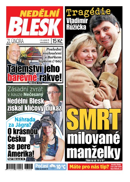 E-magazín Nedělní Blesk - 21.2.2016 - CZECH NEWS CENTER a. s.