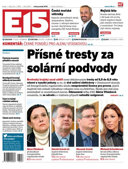 E-magazín E15 23.2.2016 - Czech Media Invest