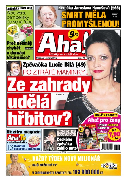 E-magazín AHA! - 24.2.2016 - CZECH NEWS CENTER a. s.