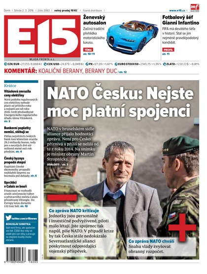 E-magazín E15 2.3.2016 - Czech Media Invest