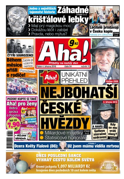 E-magazín AHA! - 4.3.2016 - CZECH NEWS CENTER a. s.