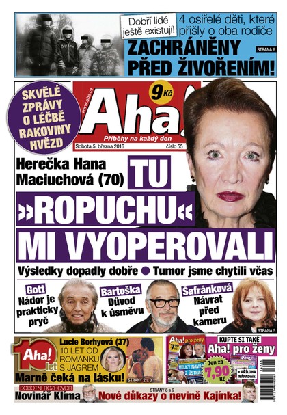 E-magazín AHA! - 5.3.2016 - CZECH NEWS CENTER a. s.