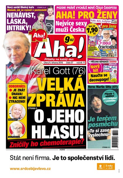 E-magazín AHA! - 8.3.2016 - CZECH NEWS CENTER a. s.