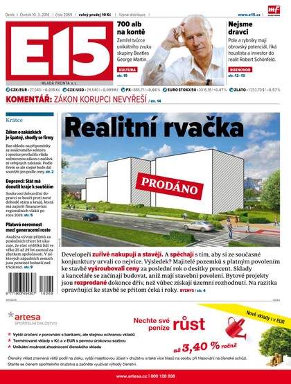 E-magazín E15 10.3.2016 - Czech Media Invest