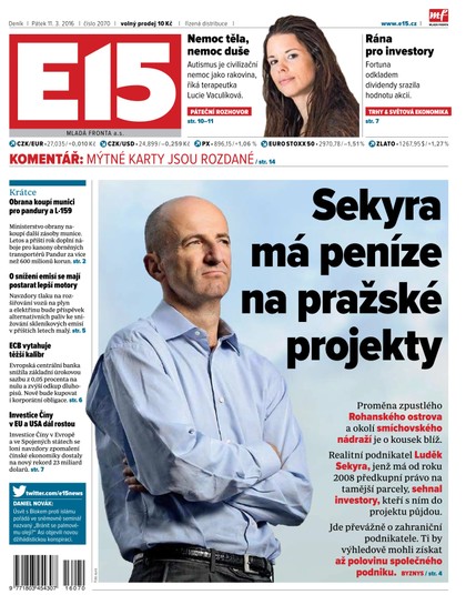 E-magazín E15 11.3.2016 - Czech Media Invest