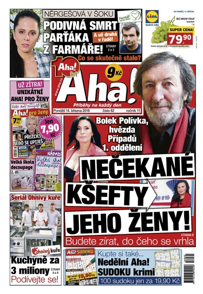 E-magazín AHA! - 14.3.2016 - CZECH NEWS CENTER a. s.