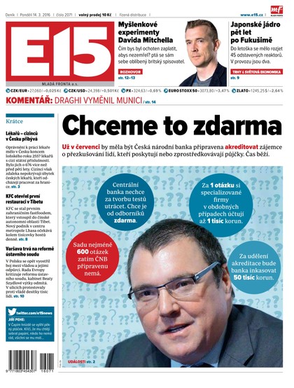 E-magazín 14.3.2016 - Czech Media Invest