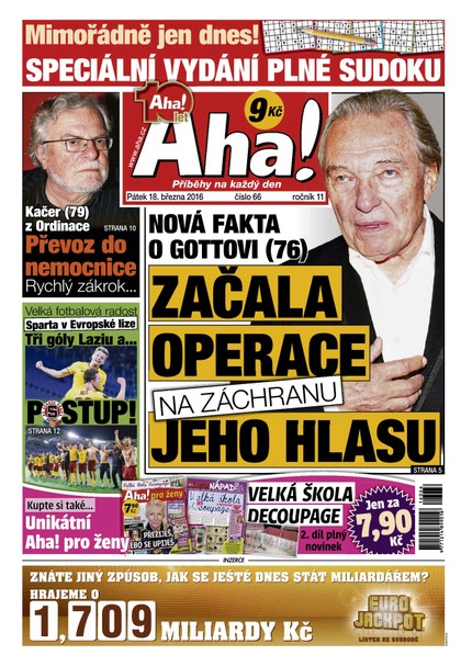 E-magazín AHA! - 18.3.2016 - CZECH NEWS CENTER a. s.