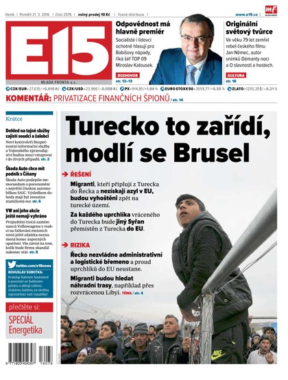 E-magazín E15 21.3.2016 - Czech Media Invest