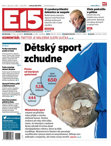 E-magazín E15 22.3.2016 - Czech Media Invest